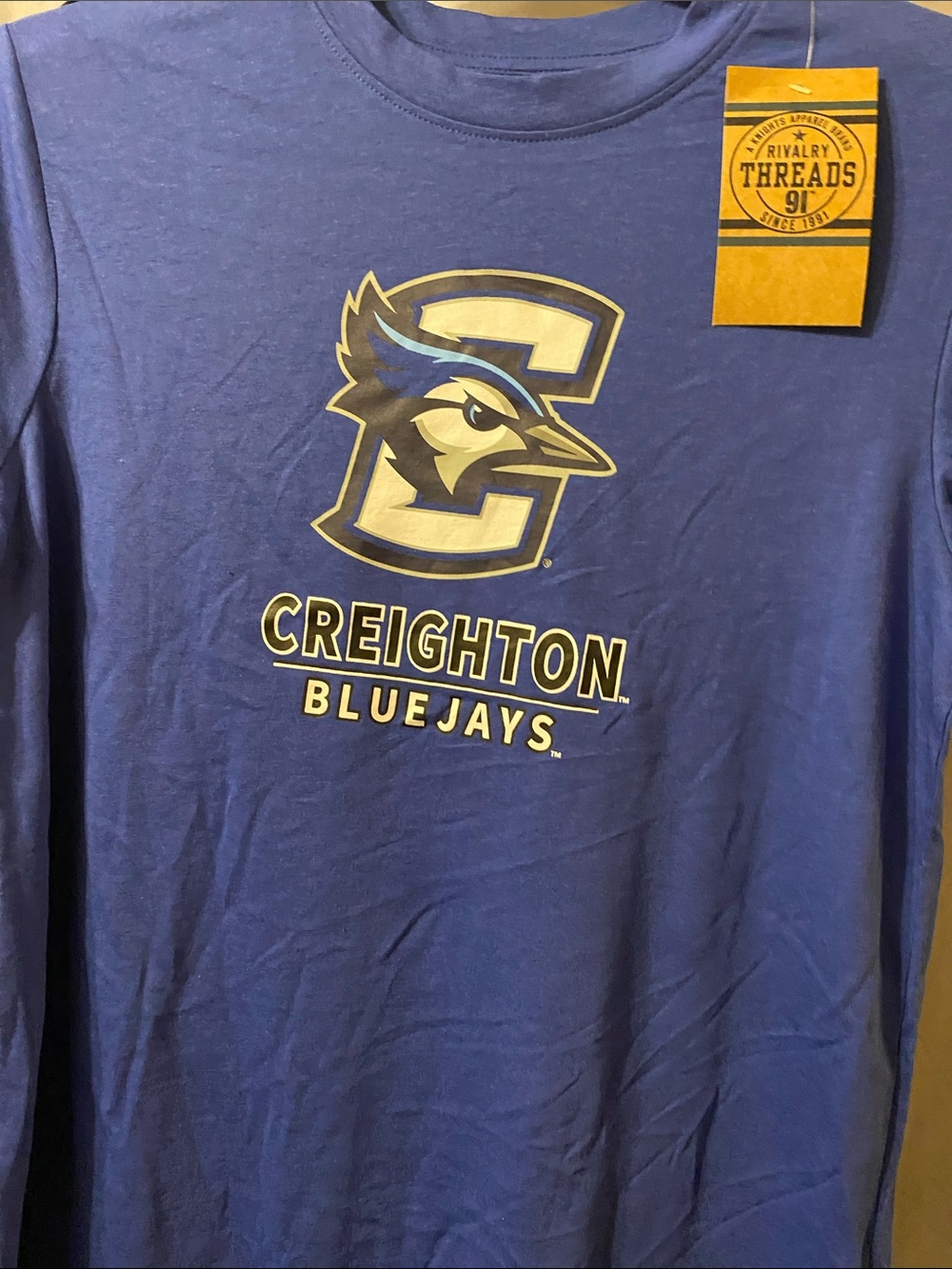 Rivalry Threads Creighton Bluejays Royal Blue Logo Tee